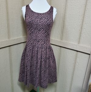 Deletta Anthropologie Animal Print Dress Brown Sle